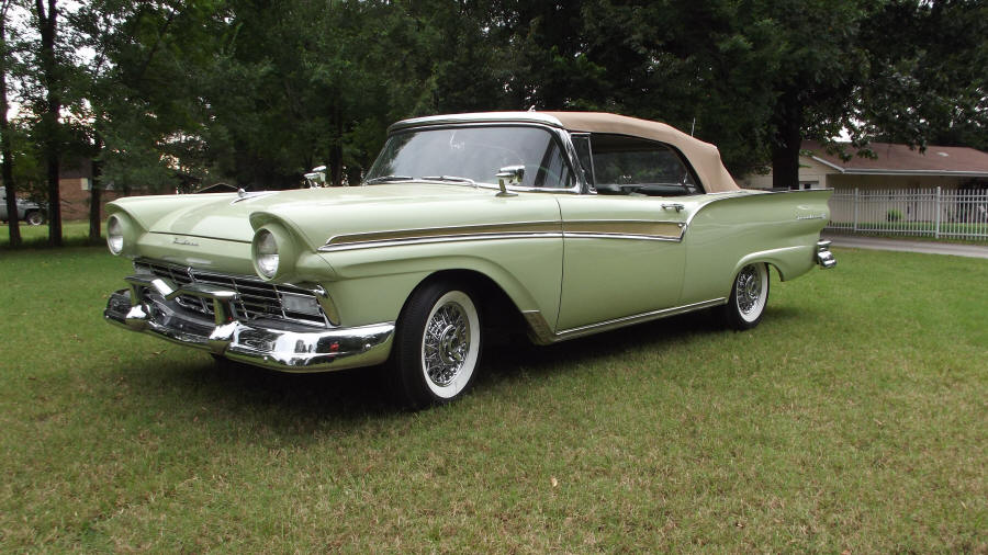 1957 Convertible Willow Green w/Tan Canvas Top